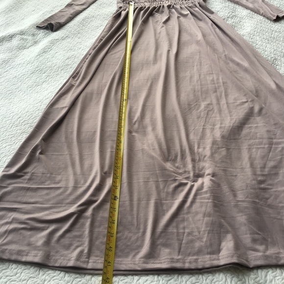 Silky Taupe Maxi Dress - Picture 5 of 8